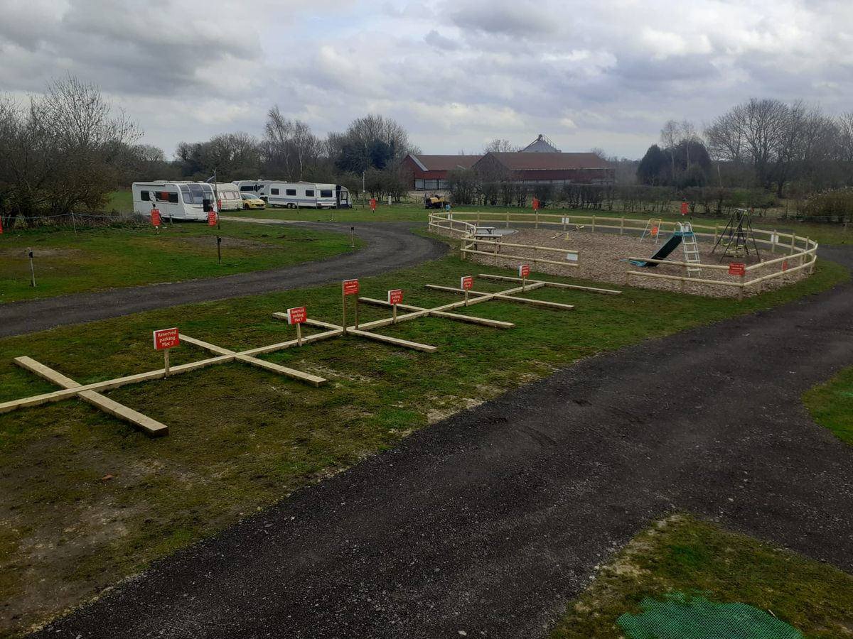Campsite pitches at The Red Lion, East Kirkby